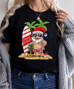 Christmas In July Santa Hawaiian Surfing Summer Surf Gift For Men And Women, Gift Halloween T shirt