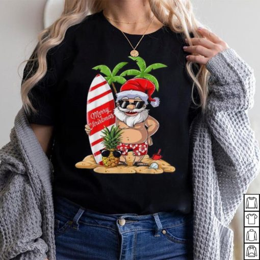 Christmas In July Santa Hawaiian Surfing Summer Surf Gift For Men And Women, Gift Halloween T shirt