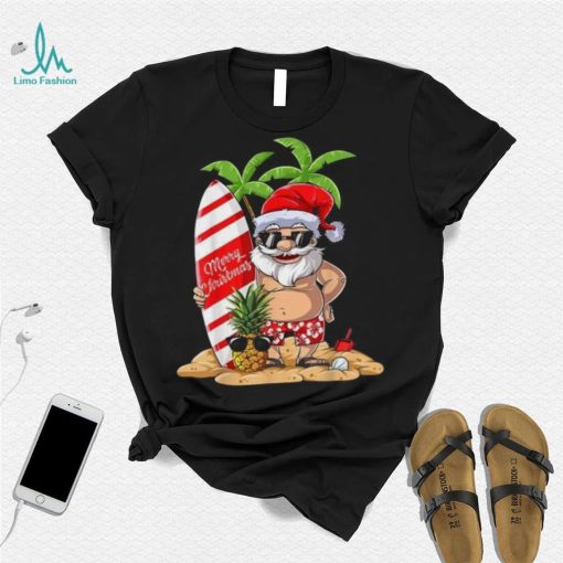 Christmas In July Santa Hawaiian Surfing Summer Surf Gift For Men And Women, Gift Halloween T shirt