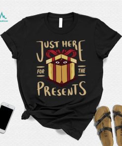 Christmas Just Here For the Presents Funny Mens Long Sleeve T Shirt