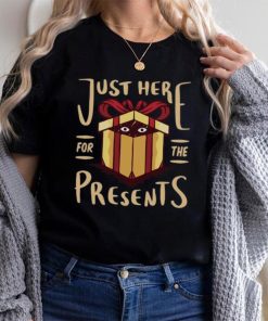 Christmas Just Here For the Presents Funny Mens Long Sleeve T Shirt