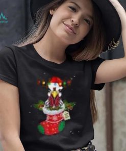 Christmas Lights Chicken Santa Funny Xmas Tree Chicken Shirt