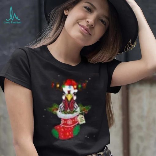 Christmas Lights Chicken Santa Funny Xmas Tree Chicken Shirt