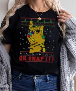 Christmas Movie Lover Shirt Oh Snap Ugly Christmas Sweater Thanos Movie Character Lover Gifts Christmas T Shirt