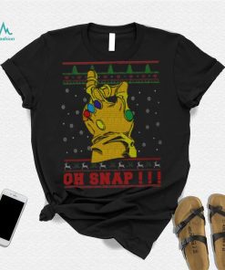 Christmas Movie Lover Shirt Oh Snap Ugly Christmas Sweater Thanos Movie Character Lover Gifts Christmas T Shirt