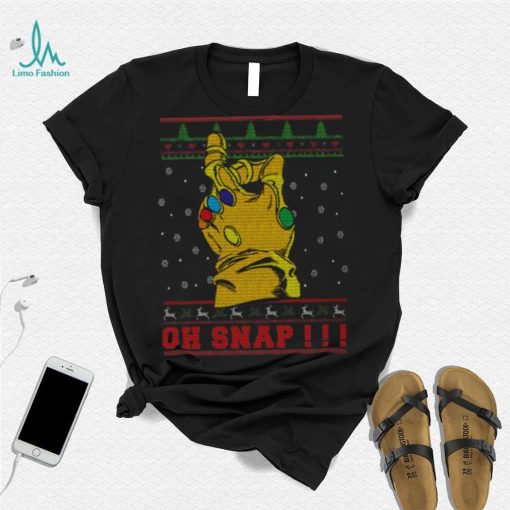 Christmas Movie Lover Shirt Oh Snap Ugly Christmas Sweater Thanos Movie Character Lover Gifts Christmas T Shirt