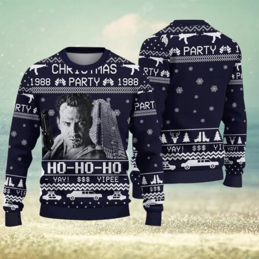 Christmas Party 1988 Christmas Gift For Holiday Hohoho Die Hard 3D Ugly Christmas Sweater