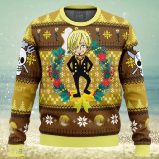 Christmas Sanji One Piece Ugly Christmas Sweater 3D Gift Christmas Funny