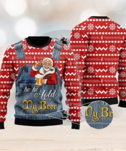 Christmas Santa Ho Ho Hold My Beer 3d All Over Print Ugly Christmas Sweater