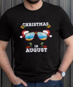 Christmas Sunglasses with Santa claus Hat in Augus' Men's T Shirt