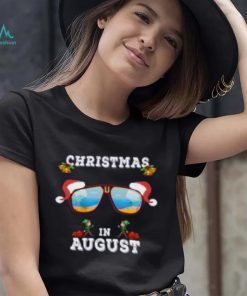 Christmas Sunglasses with Santa claus Hat in Augus' Men's T Shirt