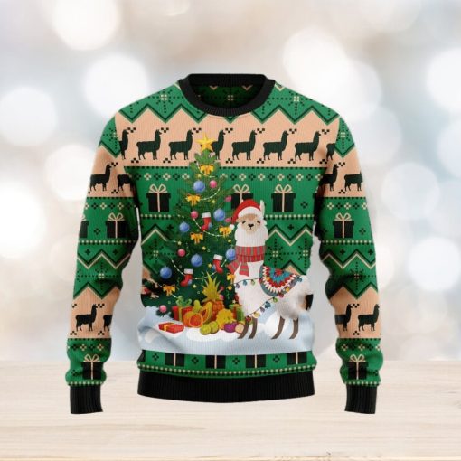 Christmas Tree Llama Ugly Christmas Sweater Gift For Men And Women