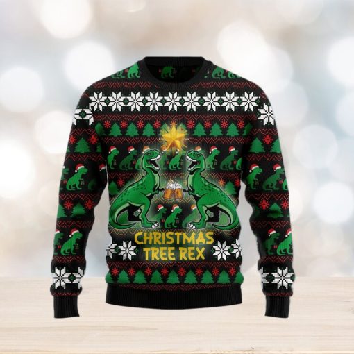 Christmas Tree Rex Ugly Christmas Sweater Gift Men Women