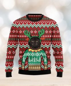 Christmas Ugly Sweater Awesome Black Cat Funny Gift For Men And Women