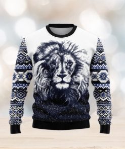 Christmas Ugly Sweater Awesome Lion Funny Gift For Men And Women