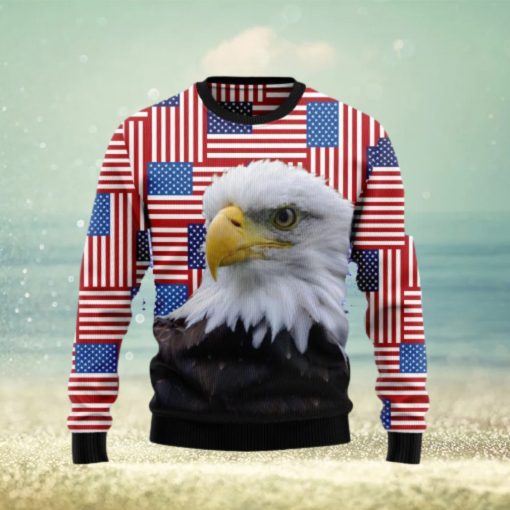 Christmas Ugly Sweater Bald Eagle Funny Gift For Men And Women