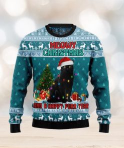 Christmas Ugly Sweater Black Cat Meomy Christmas Happy Purr Year Funny Sweater Gift For Men And Women