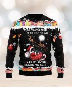 Christmas Ugly Sweater Black Cat Sleigh Christmas Funny Sweater Gift For Men And Women