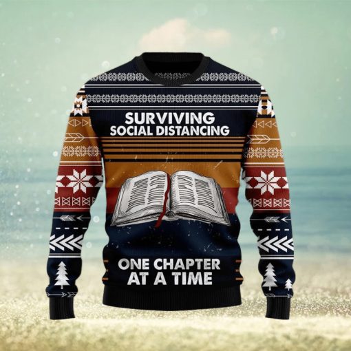 Christmas Ugly Sweater Book Retro Vintage Funny Sweater Gift For Men And Women