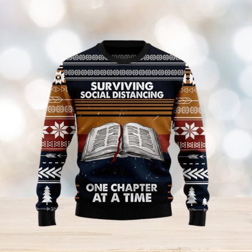 Christmas Ugly Sweater Book Retro Vintage Funny Sweater Gift For Men And Women