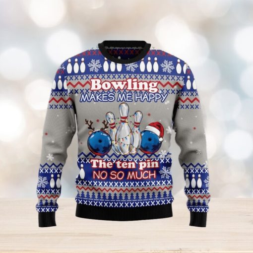 Christmas Ugly Sweater Bowling Merry Christmas Funny Sweater Gift For Men And Women