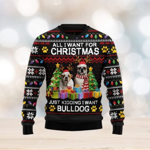 Christmas Ugly Sweater Bulldog Christmas Funny Sweater Gift For Men And Women