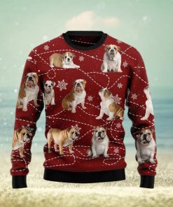 Christmas Ugly Sweater Bulldog Xmas Funny Sweater Gift For Men And Women