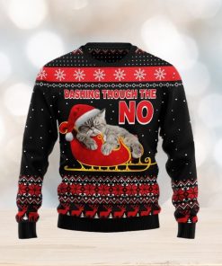 Christmas Ugly Sweater Cat Dashing Funny Sweater Gift For Men And Women