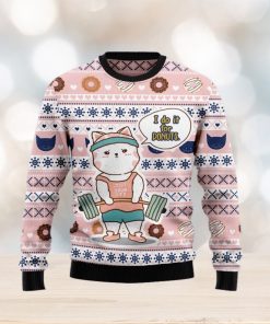 Christmas Ugly Sweater Cat Do It For Donuts Funny Sweater Gift For Men And Women