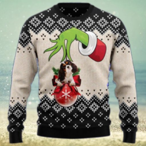 Christmas Ugly Sweater Cavalier King Charles Spaniel Xmas Ball Funny Sweater Gift For Men And Women