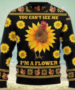 Christmas Ugly Sweater Chicken Sunflower Funny Sweater Gift For Men And Women