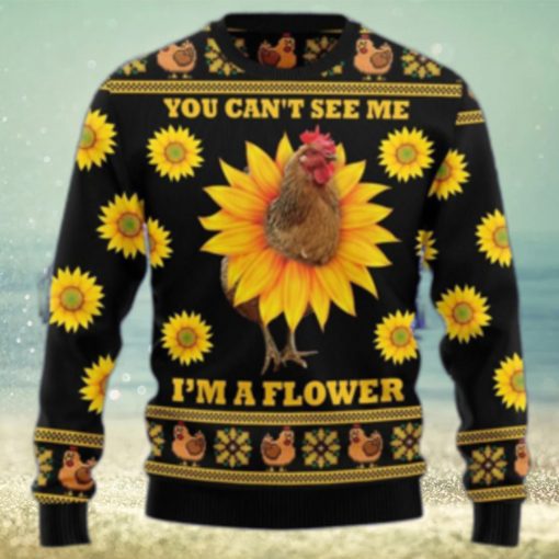 Christmas Ugly Sweater Chicken Sunflower Funny Sweater Gift For Men And Women