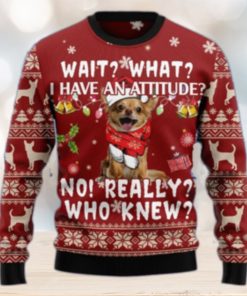 Christmas Ugly Sweater Chihuahua Attitude Funny Sweater Gift For Men And Women