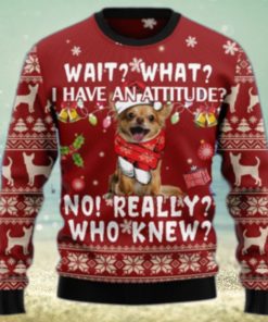 Christmas Ugly Sweater Chihuahua Attitude Funny Sweater Gift For Men And Women