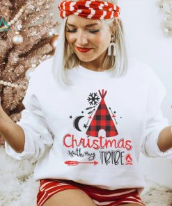 Christmas With My Tribe Red Plaid Family Matching Outfit T shirt