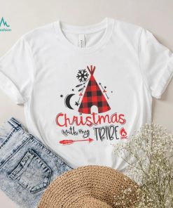Christmas With My Tribe Red Plaid Family Matching Outfit T shirt
