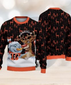 Cincinnati Bengals Fans Reindeer Snowfall Knitted Christmas Sweater