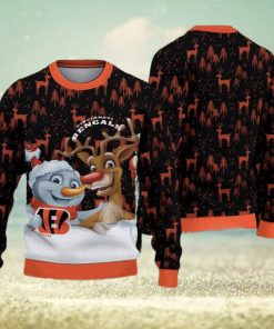 Cincinnati Bengals Fans Reindeer Snowfall Knitted Christmas Sweater