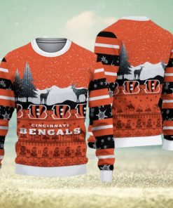 Cincinnati Bengals Fans Reindeers Pattern Ugly Christmas Sweater Gift