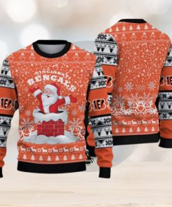 Cincinnati Bengals Fans Santa Claus Pattern Ugly Christmas Sweater Gift