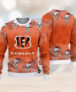 Cincinnati Bengals Fans Skull Cookies Ugly Christmas Sweater