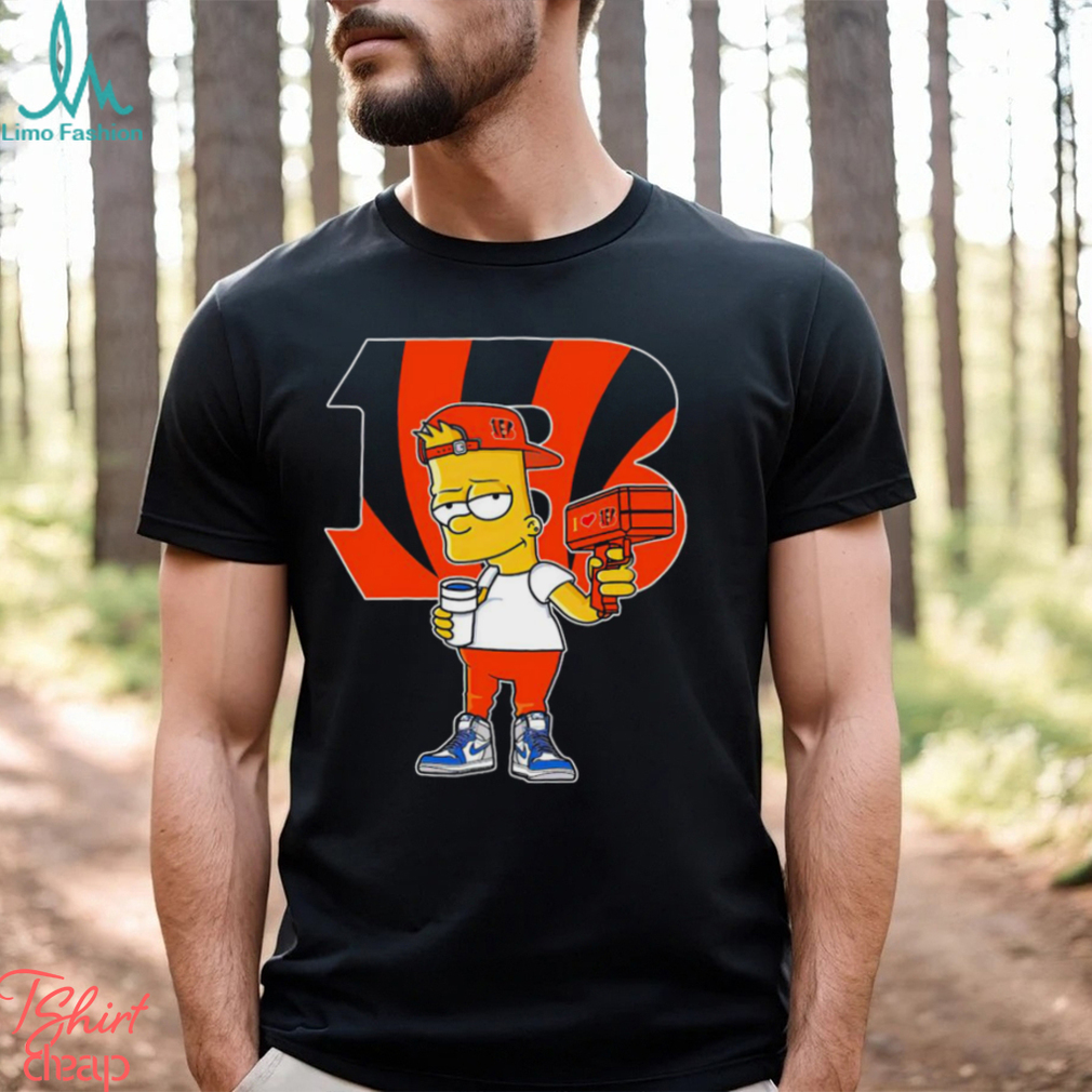 Cincinnati Bengals NFL X Bart Simpson cartoon shirt - Limotees