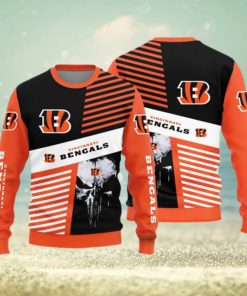 Cincinnati Bengals Skull Pattern Knitted Sweater For Christmas