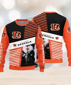 Cincinnati Bengals Skull Pattern Knitted Sweater For Christmas - Limotees