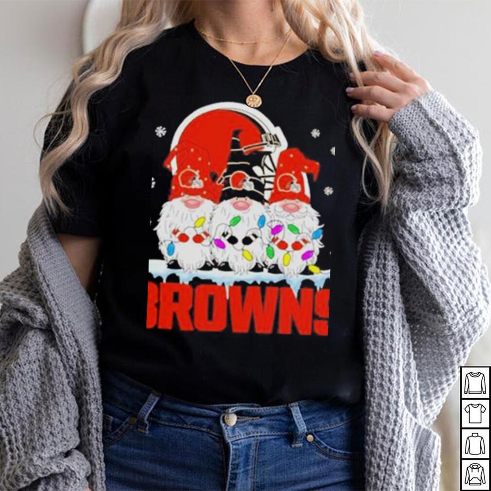 Gnomies Cleveland Browns Christmas Cleveland Browns T Shirt - Limotees