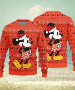 Carolina Panthers Mickey Mouse Ugly Christmas Sweater Unisex Knit