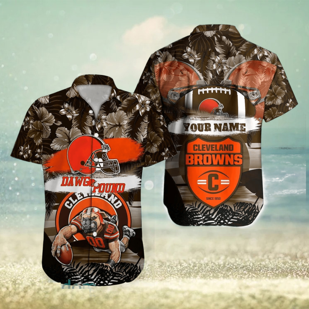Cleveland Browns NFL Hawaiian shirt Custom Name Summer Gift - Limotees
