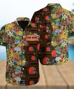 Cleveland Browns NFL Pattern Hawaiian Shirt For Men And Women Custom Name Summer