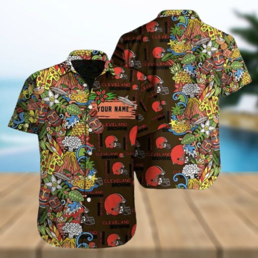 Cleveland Browns NFL Pattern Hawaiian Shirt For Men And Women Custom Name Summer