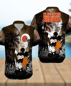 Cleveland Browns NFL x Mickey Mouse Tropical Pattern Hawaiian